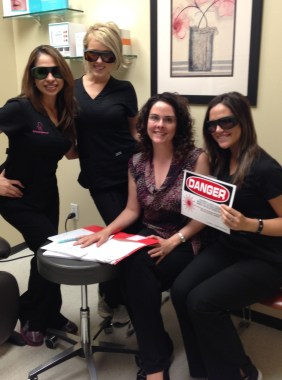 The girls with our Cynosure rep, Yvonne!