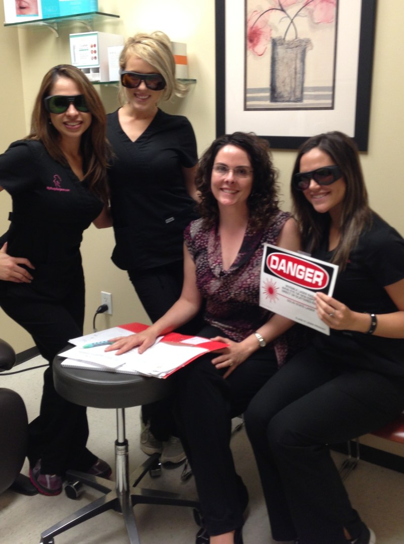The girls with our Cynosure rep, Yvonne!