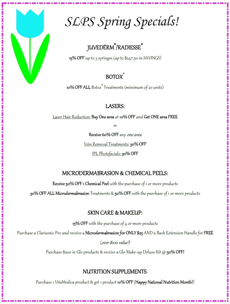 SLPS Spring Specials