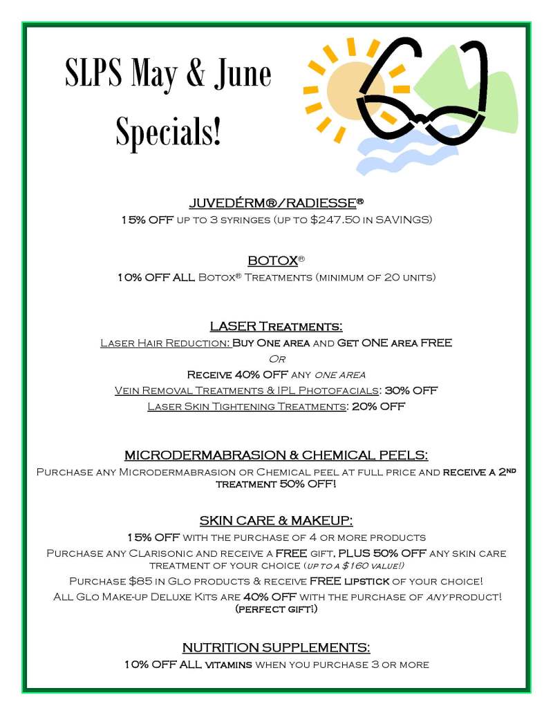 May and June Summer Savings