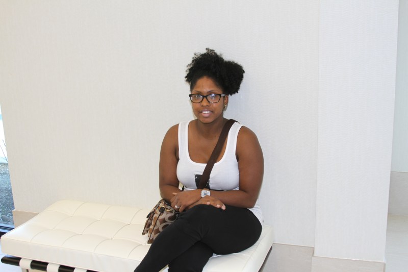 One of our favorite patients, Kianti, waiting to get her Botox.