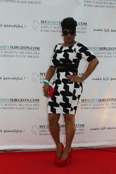 Our patient looking fabulous on the "step and repeat!"